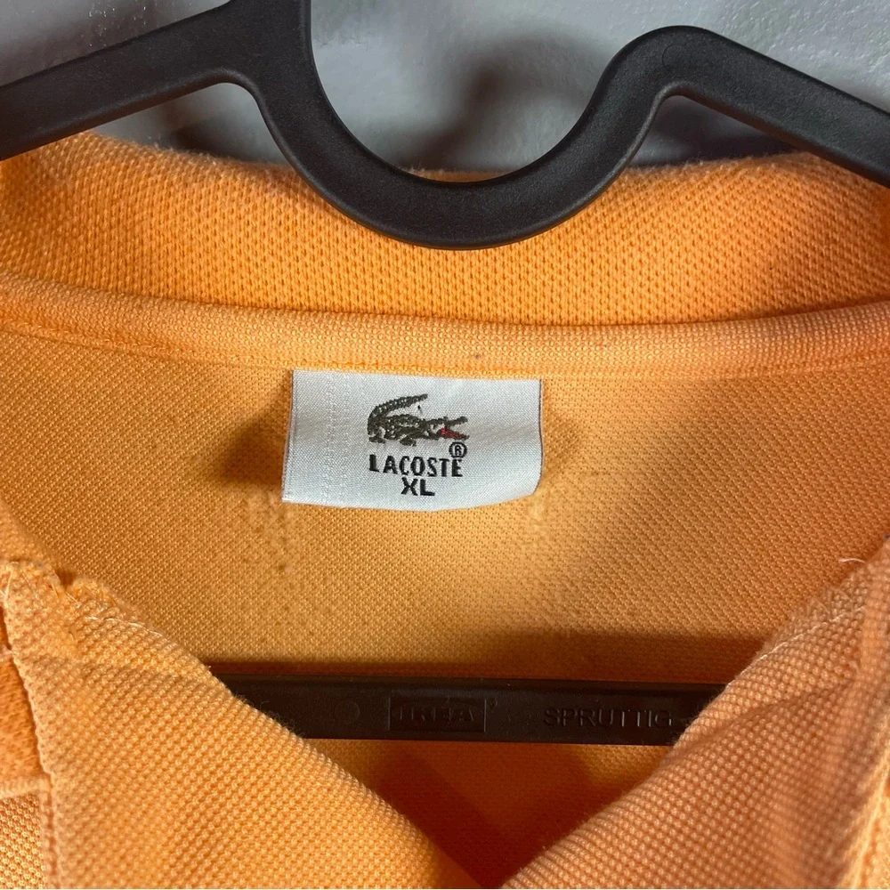 Lacoste Long Sleeve Polo Shirt Orange‎ XL - Picture 3 of 7